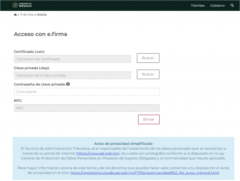 Cómo obtener el sello digital del SAT RFC en línea